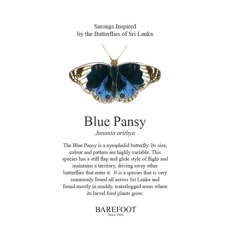 Designer Sarong: Blue Pansy