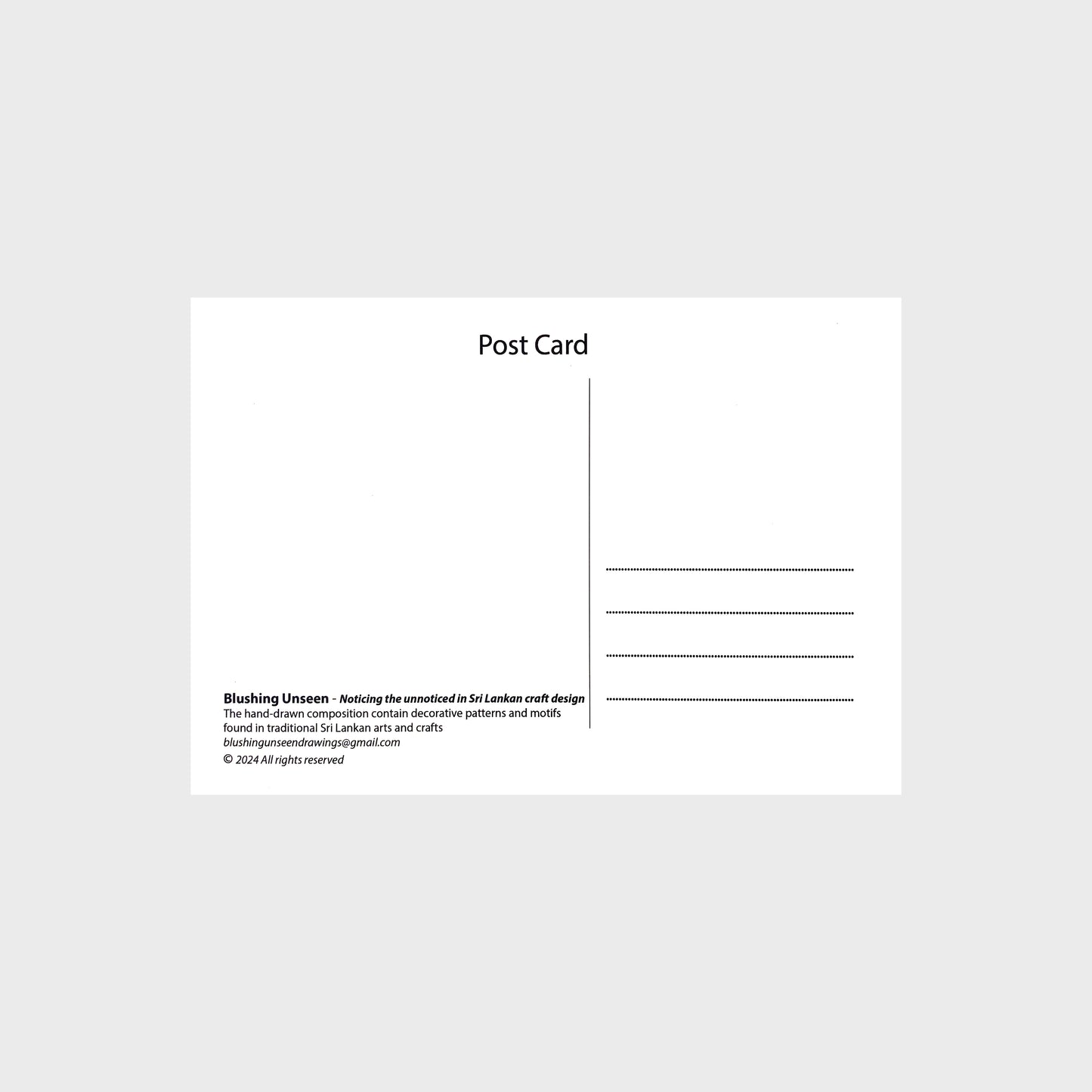 Post Cards: Blushing Unseen