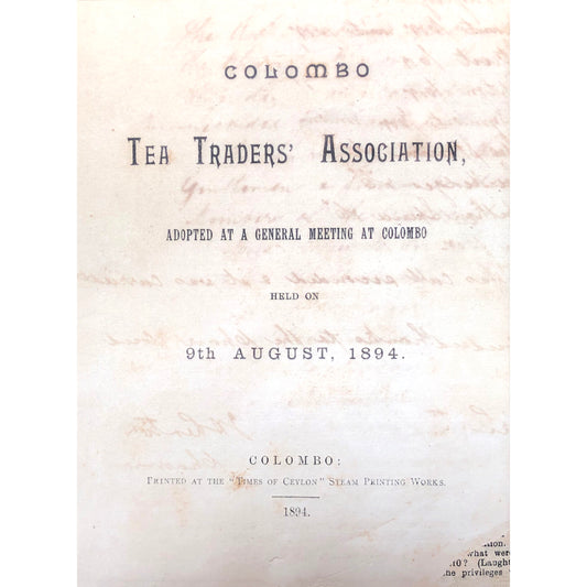 Tea Men: 125 Years of the Colombo Tea Traders’ Association by Ajit Chittambalam