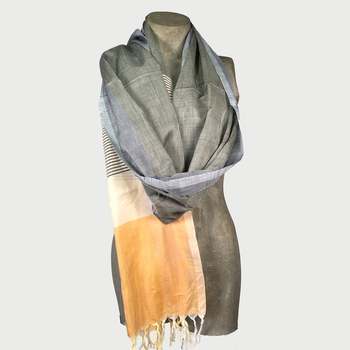 Dupatta Shawl in Silk & Cotton