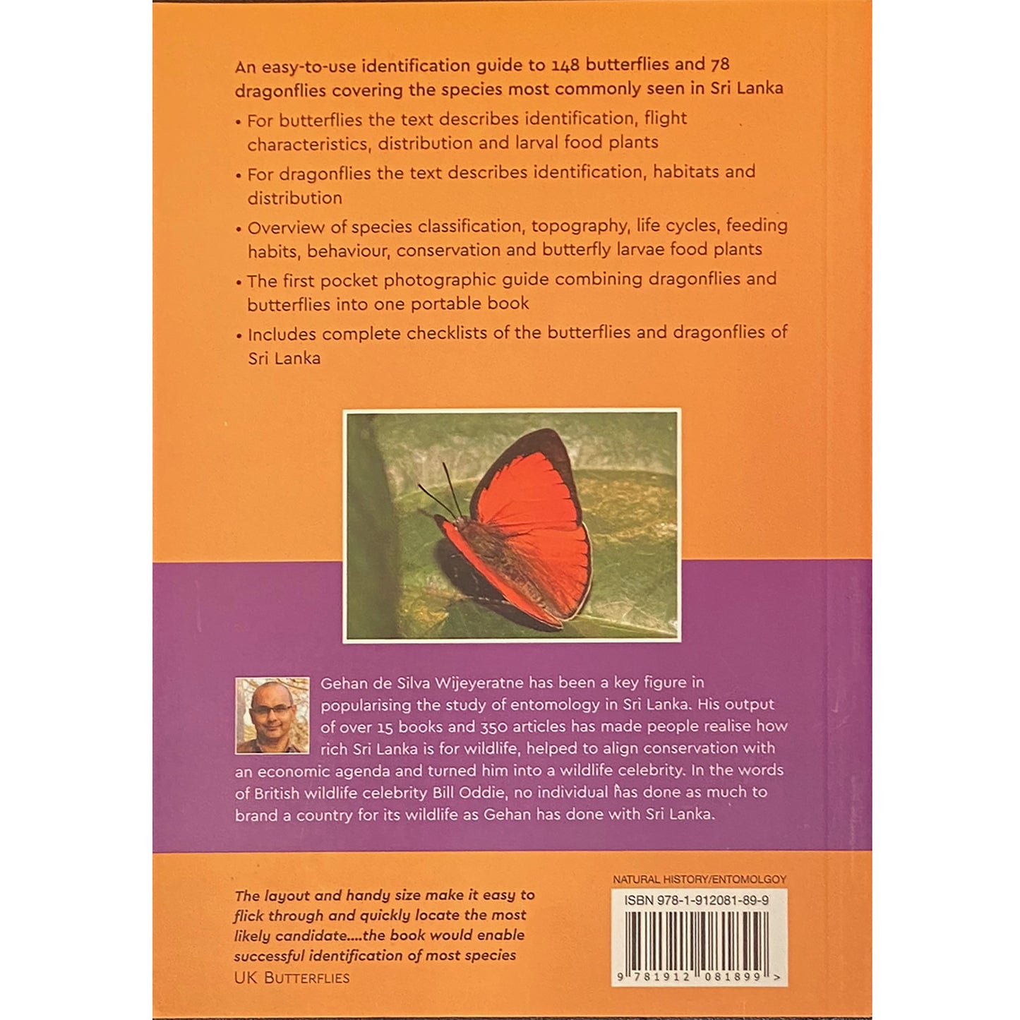 The Naturalist's Guide to The Butterflies and Dragonflies of Sri Lanka by Gehan de Silva Wijeyeratne