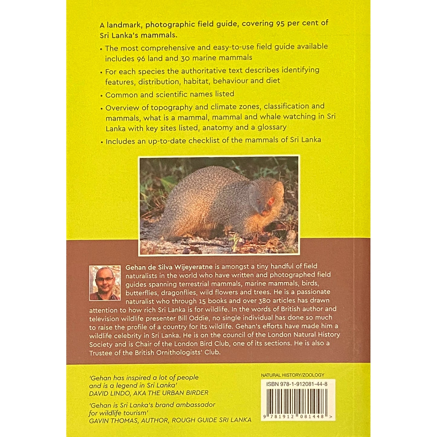 The Naturalist's Guide to The Mammals Of Sri Lanka by Gehan de Silva Wijeyeratne