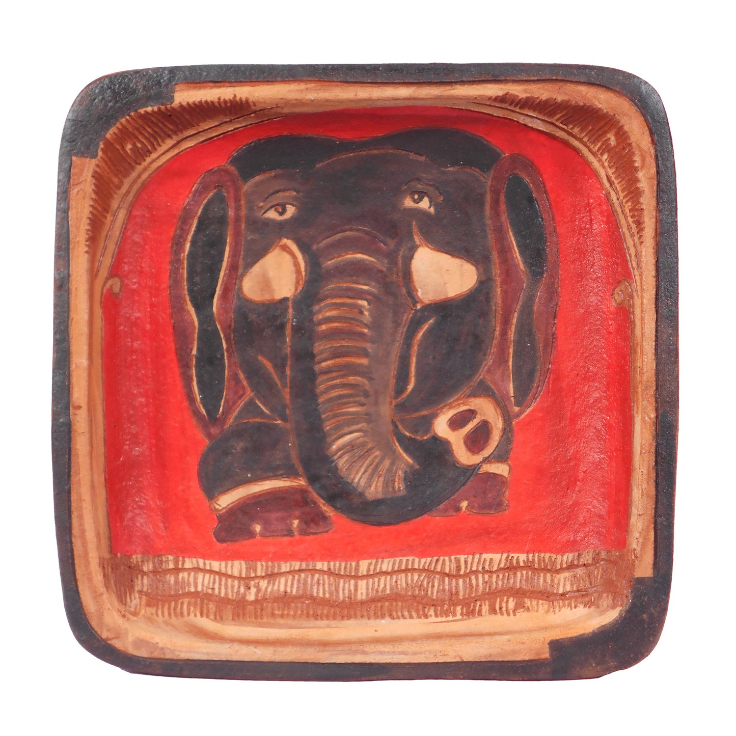 Terra Cotta Square Plate. 7" / 17.5cm Square