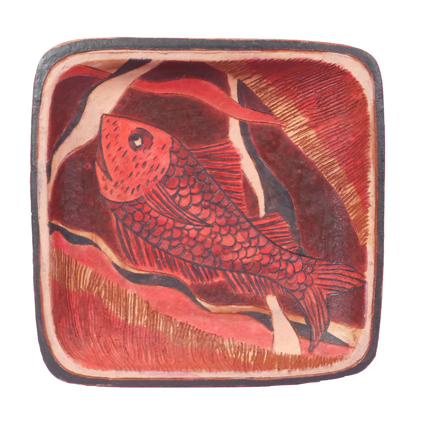Terra Cotta Square Plate. 7" / 17.5cm Square