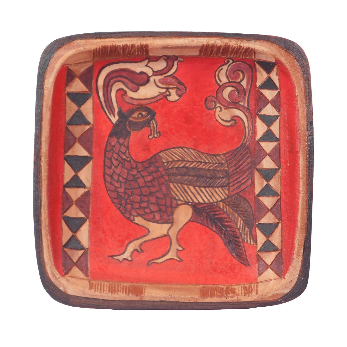 Terra Cotta Square Plate. 7" / 17.5cm Square