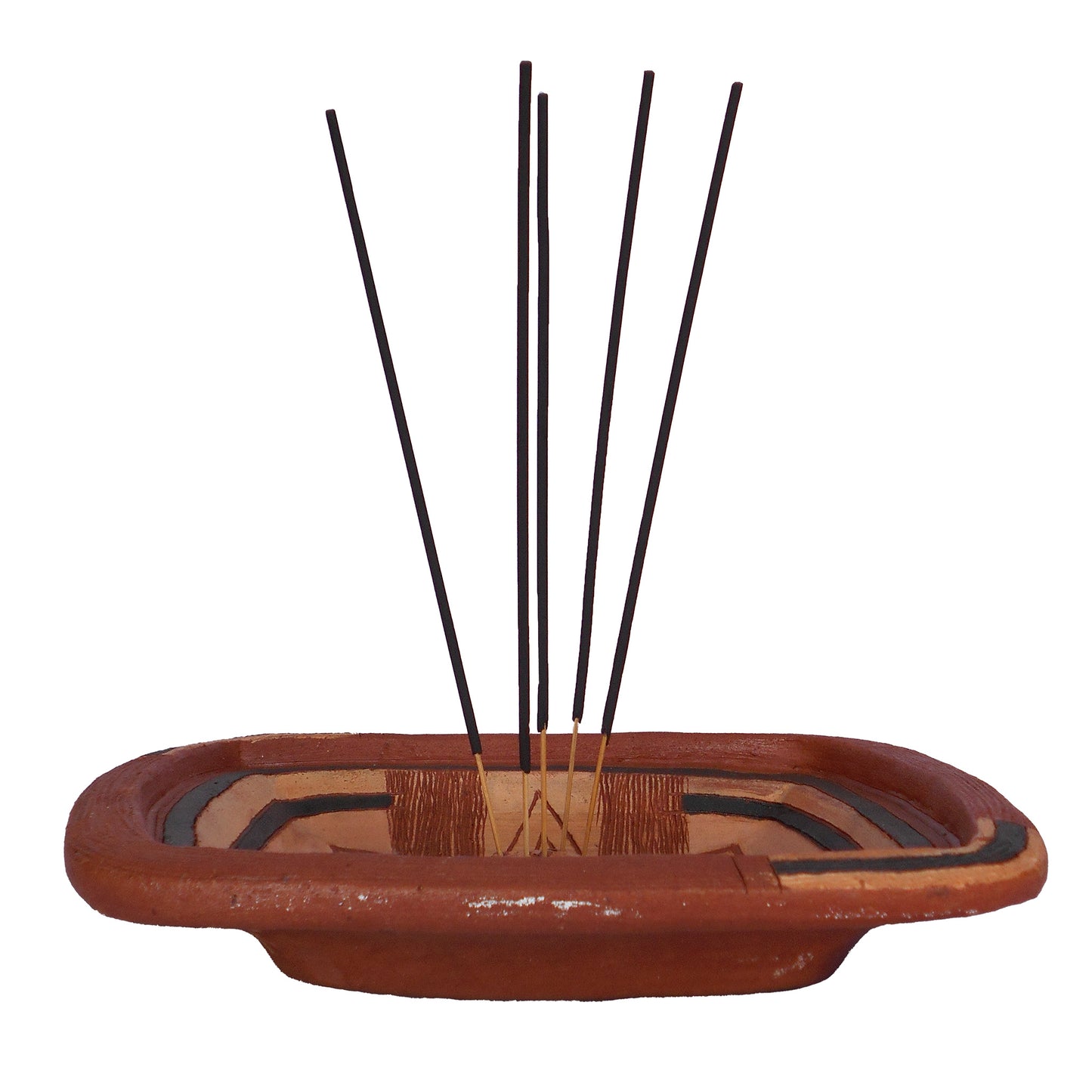 Terra Cotta Incense Holder Square. 10" / 26cm Square