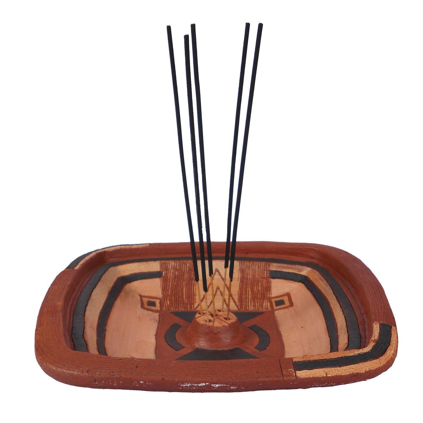 Terra Cotta Incense Holder Square. 10" / 26cm Square
