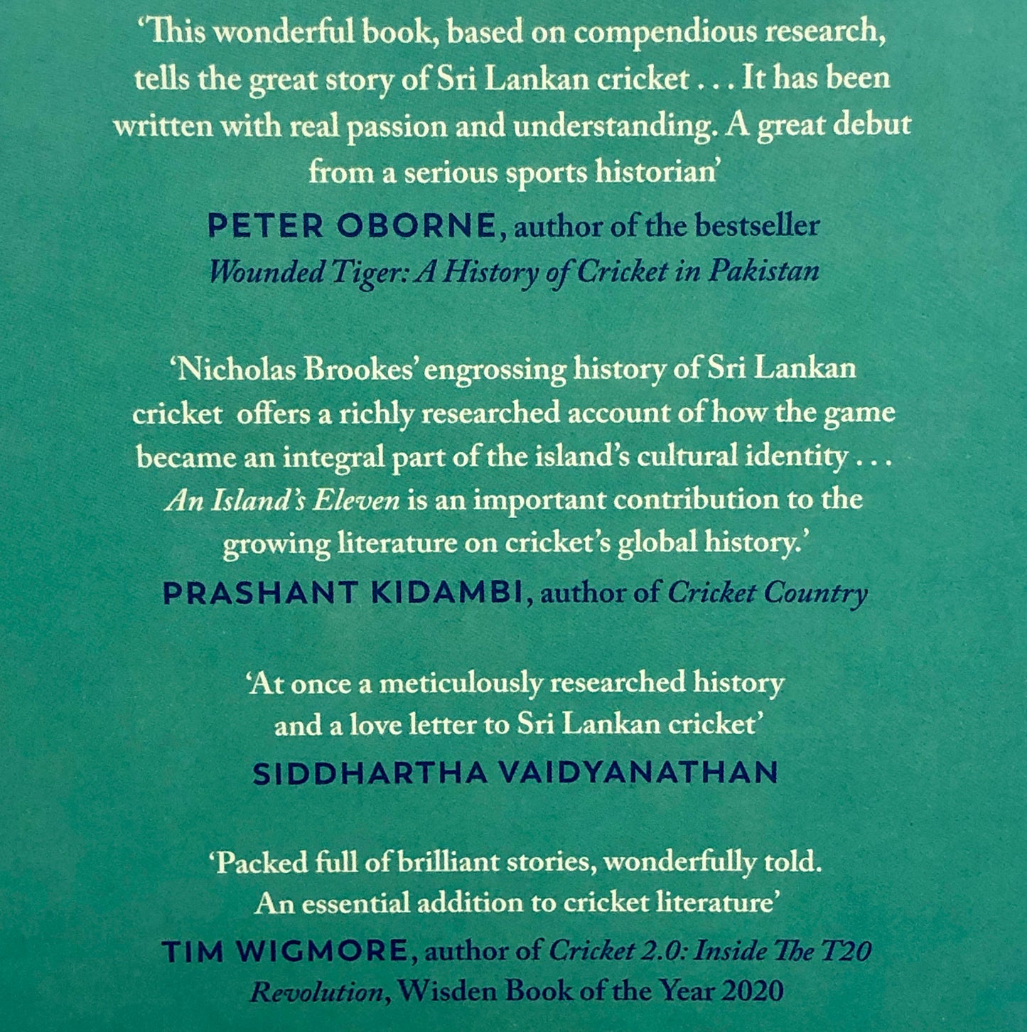 Island's Eleven: A History of Cricket in Sri Lanka by Nicholas Brookes