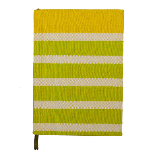 Notebook. Yellow/Off White Lined A5 Size, 20.5 x14cm. 100 pages