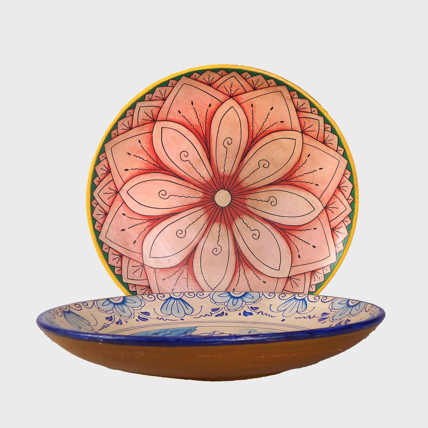Painted Wooden Plate. Small